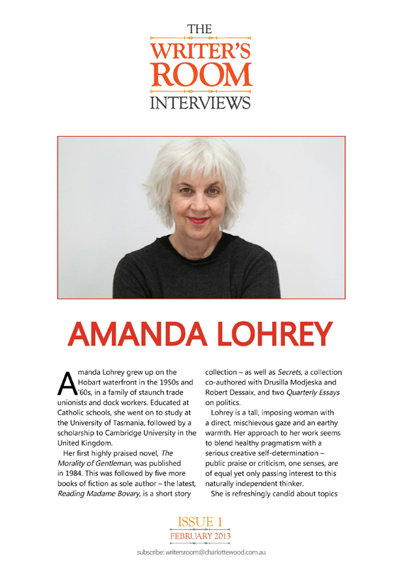 Issue 1: Amanda Lohrey